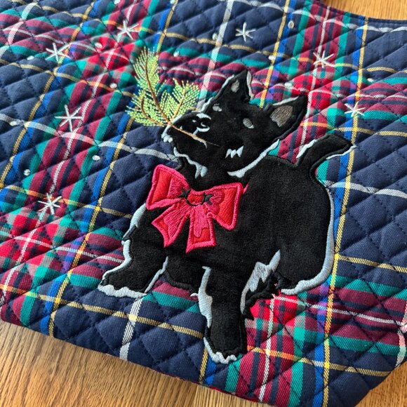 Vera Bradley Holiday Scottie Dog Small Vera Tote NWT - Picture 3 of 10